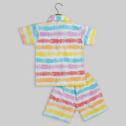 Multicoloured Hosiery Co-ord Set For Kids