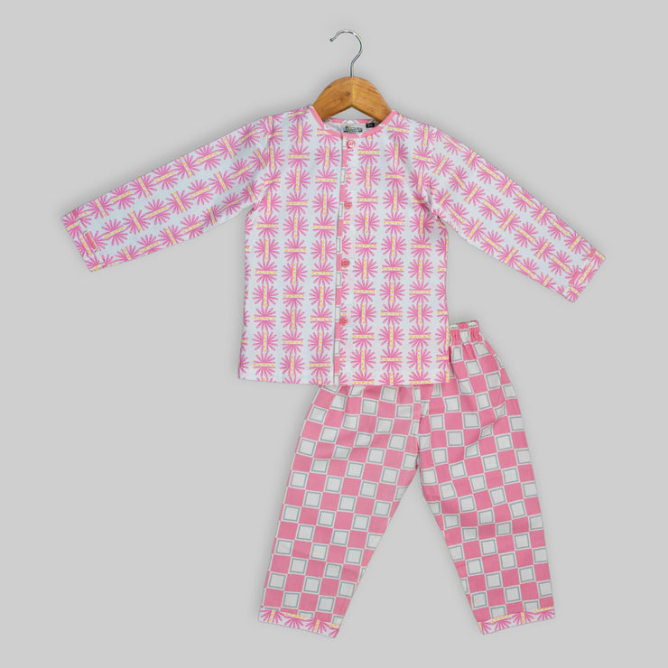 Pink Cotton Sleepwear For Girls