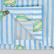 Blue Cotton Hot-air Balloon Printed Sleepwear For Boys