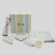 New Born Gift Box in Organic Cotton in Paper Plane Print